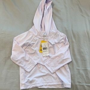 Florence Eiseman White Girls Hooded Swim Rashguard NWT